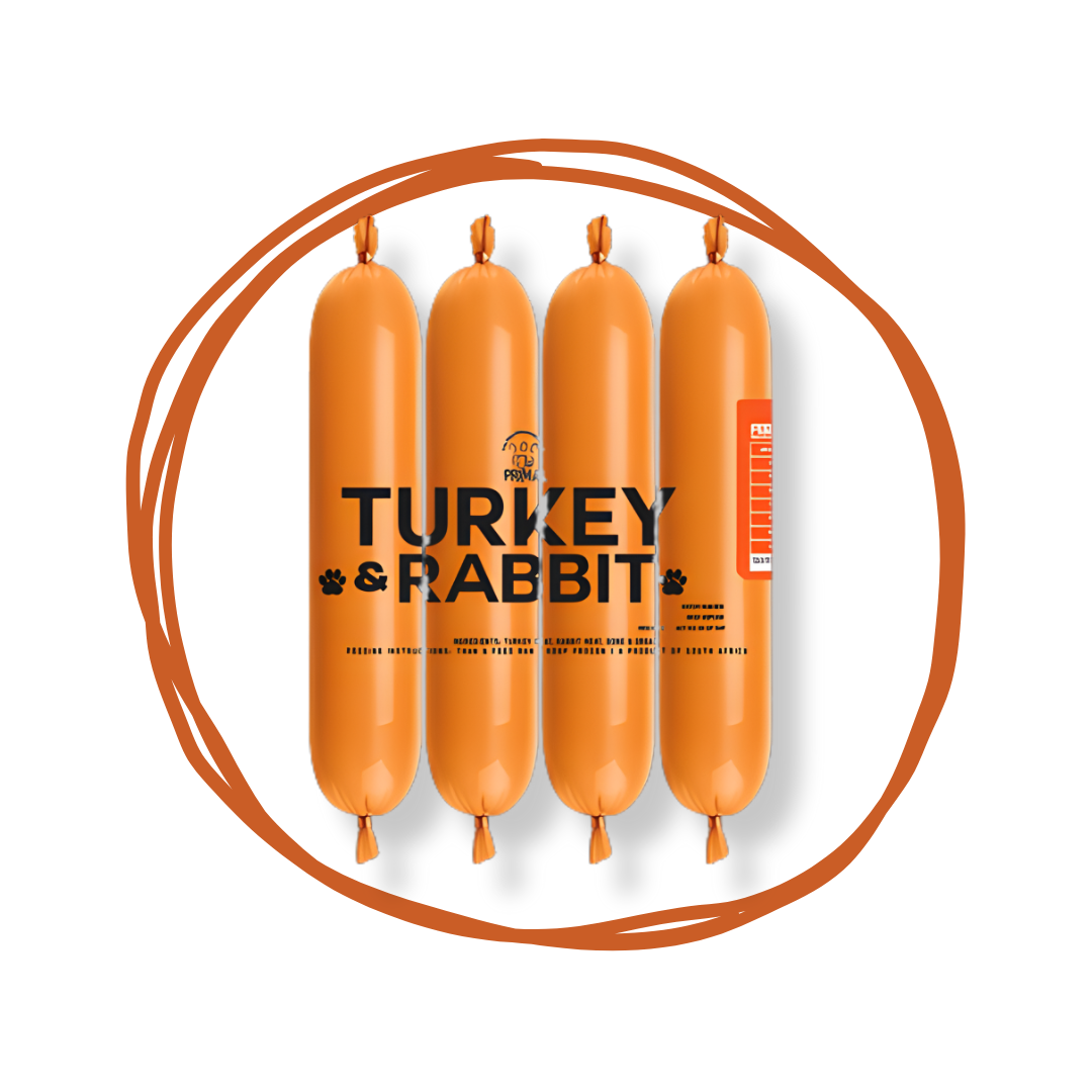 Primal Raw Turkey and Rabbit Mix Minis (4x250g)
