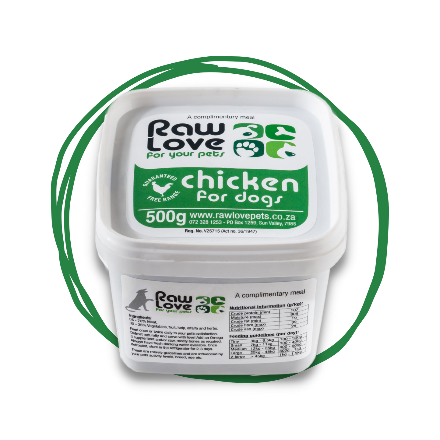 Raw Love Chicken Meal for Dogs