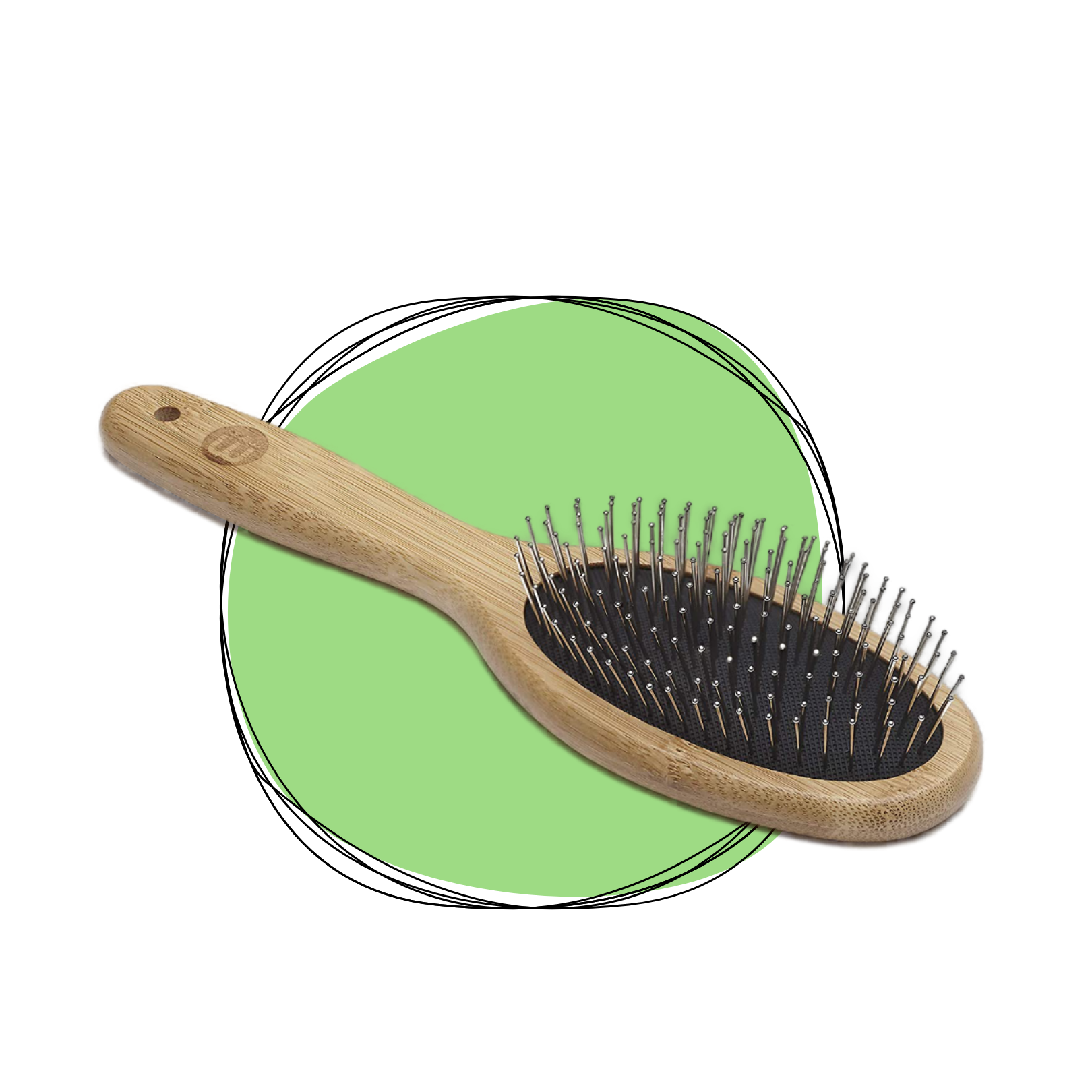 Bamboo Ball Pin Brush RawFedPets