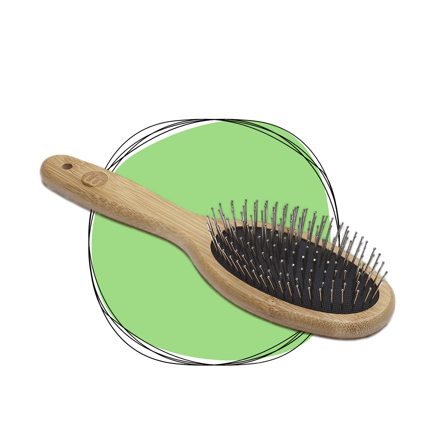 Miki Bamboo Ball Pin Dog Hair Brush