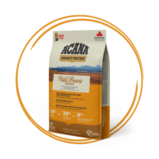 Acana highest protein wild prairie dog food 6kg