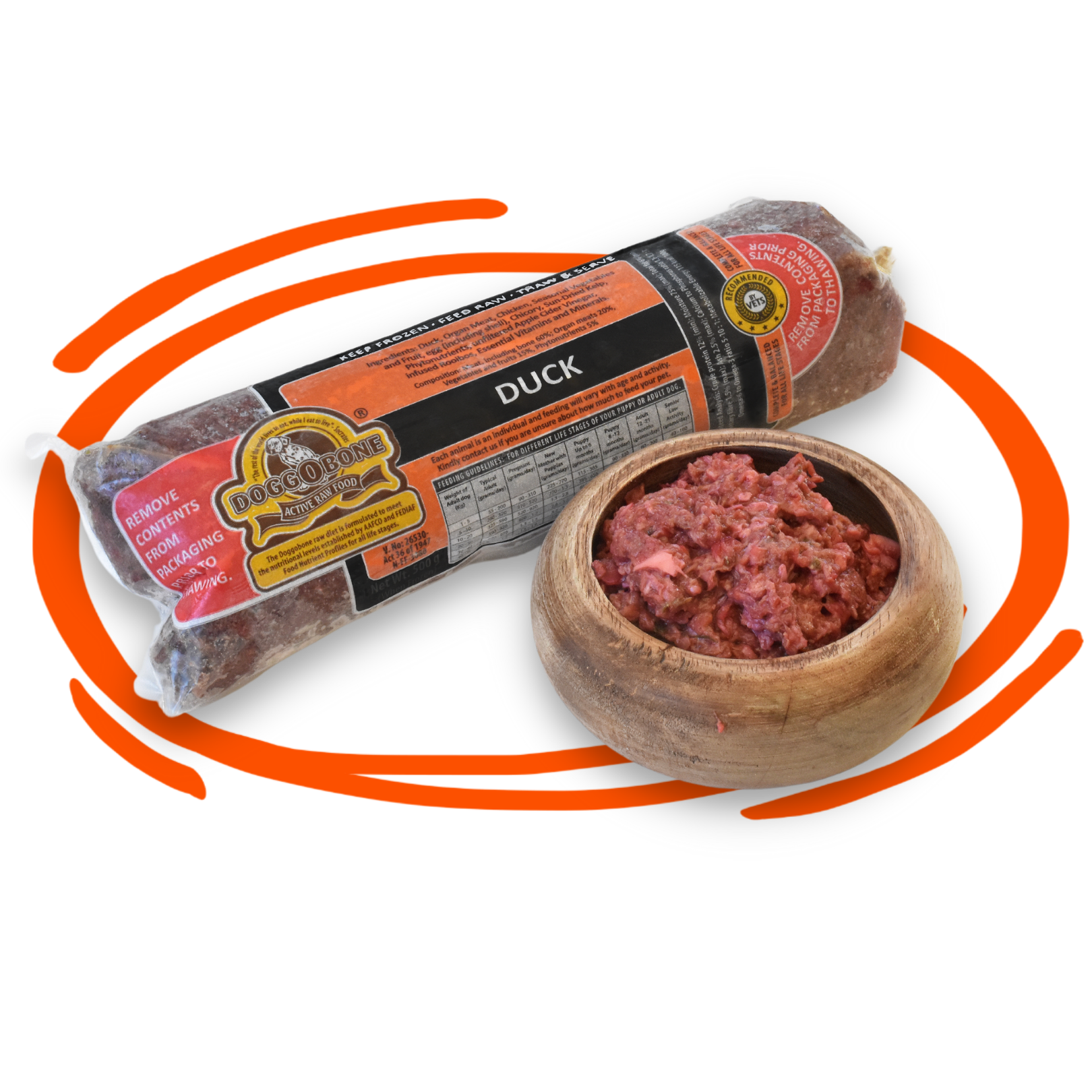 Doggobone Raw Dog Food Duck Meal 500g