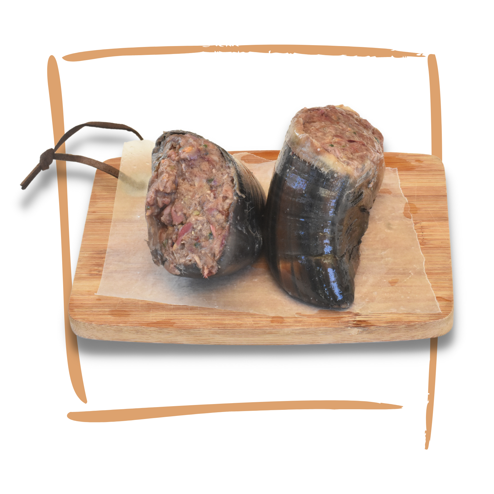 doggobone raw dog food treat mince filled hoof