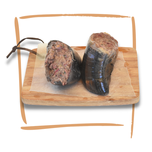 doggobone raw dog food treat mince filled hoof