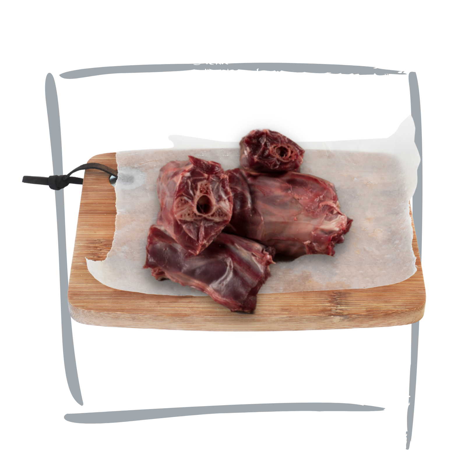 Doggobone whole raw pet food ostrich neck pieces