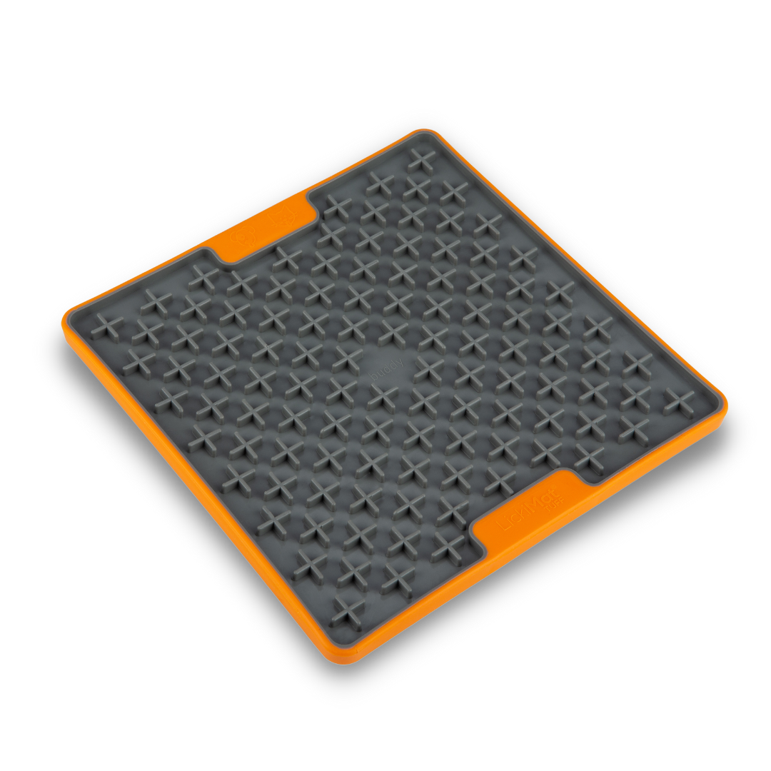LickiMat Tuff Buddy Slow Feeder for Dogs Orange