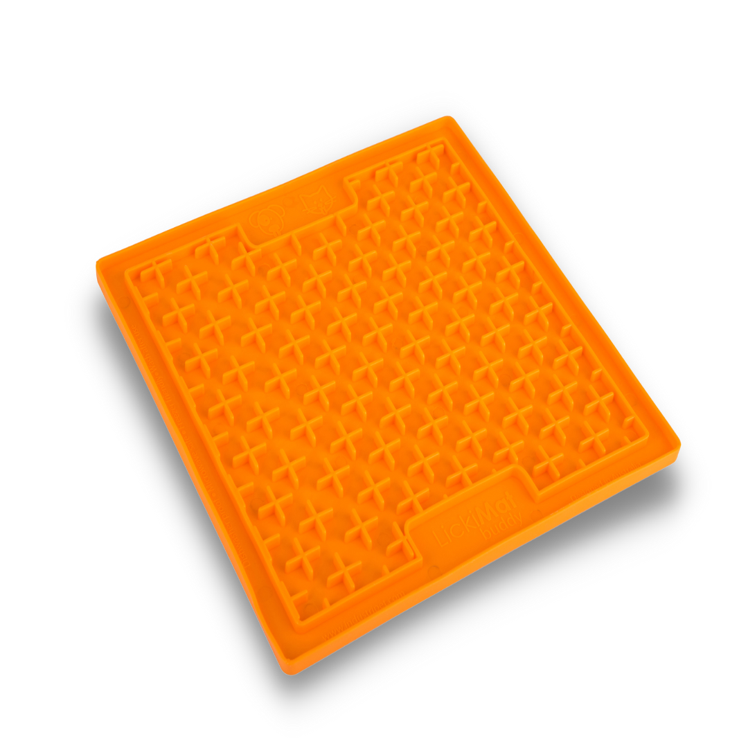 LickiMat Classic Buddy Slow Feeding Mat Orange