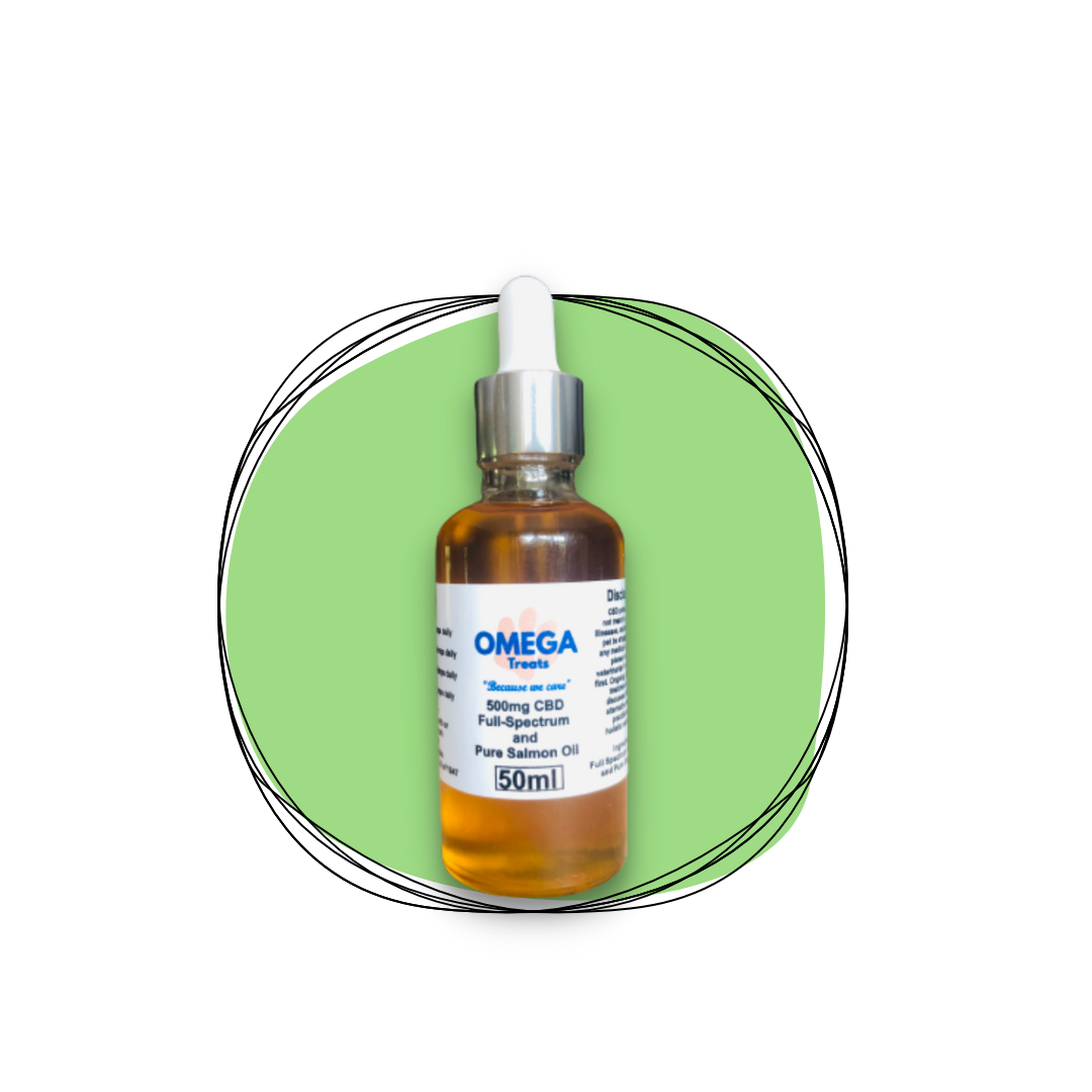 Omega Salmon Oil with Full Spectrum CBD Oil 500mg 50ml