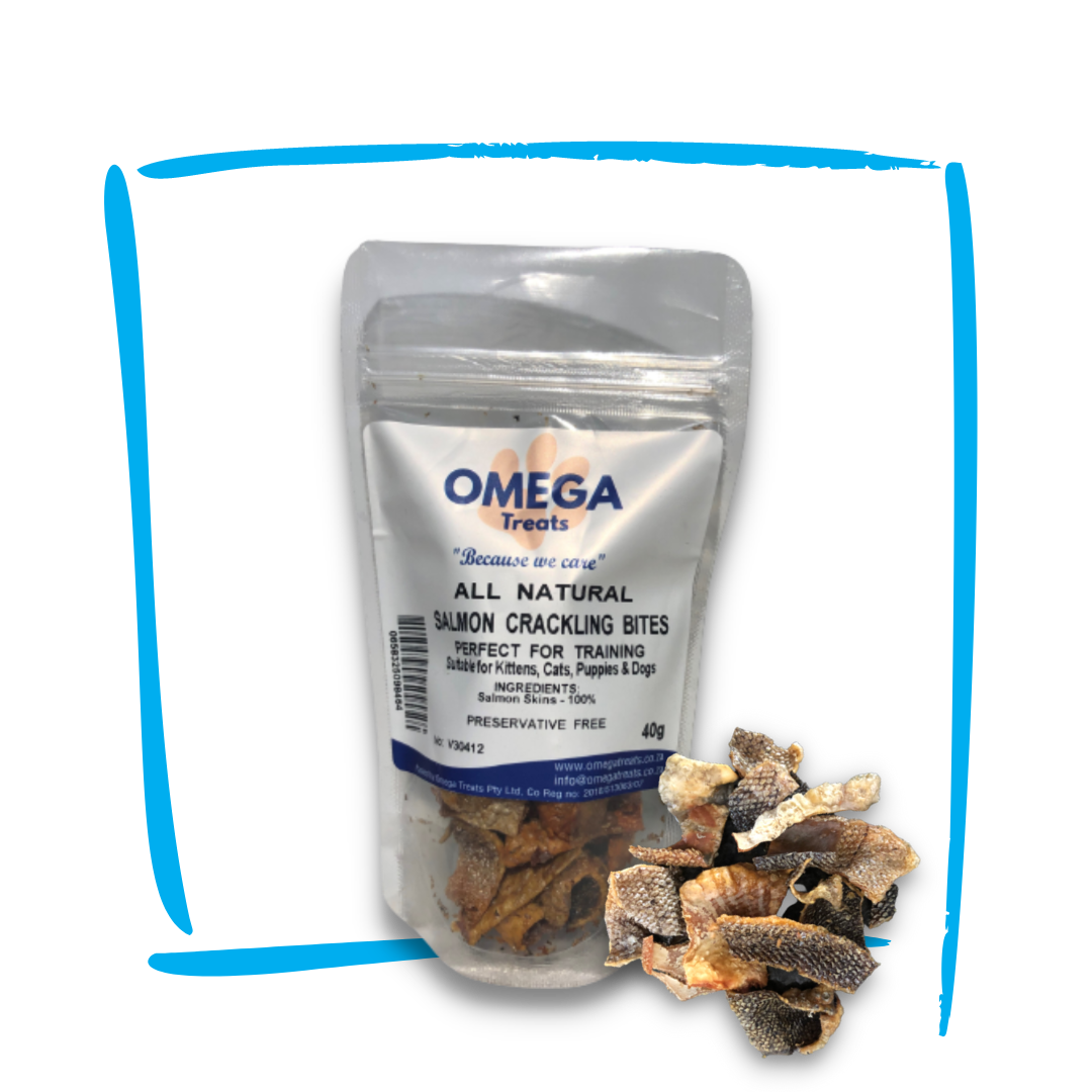 Omega Treats Salmon Crackling Training Bites 40g