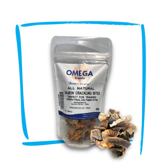 Omega Treats Salmon Crackling Training Bites 40g