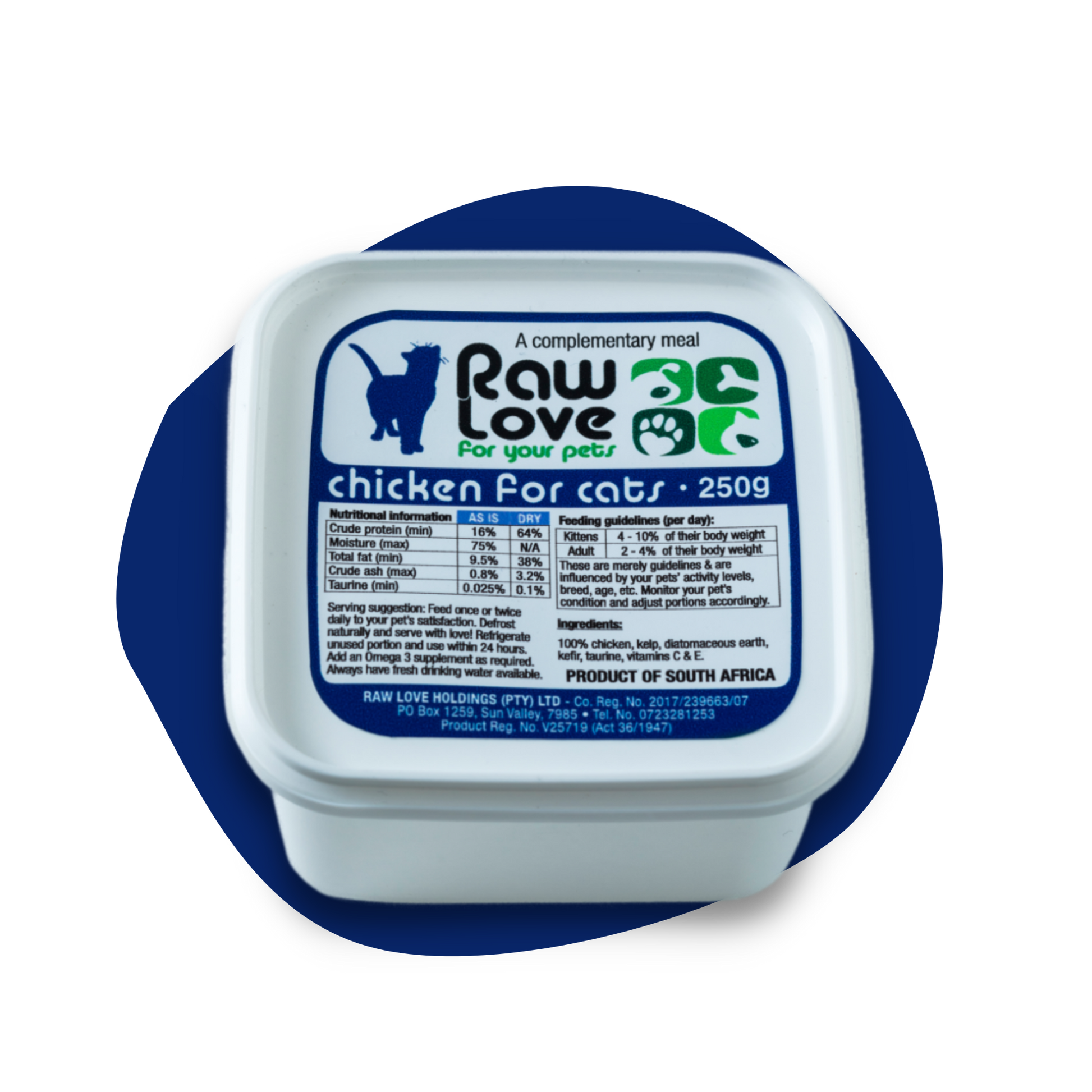 Raw Love cat food chicken meal 250g