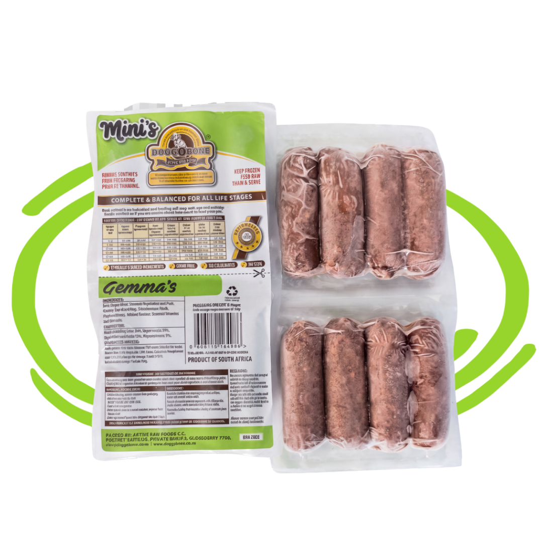 Doggobone Gemma's Beef Mini's Raw pet food