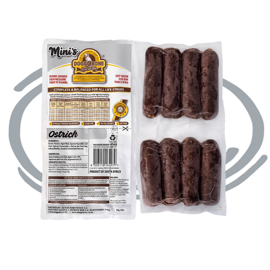 Doggobone Ostrich Minis Raw Pet food