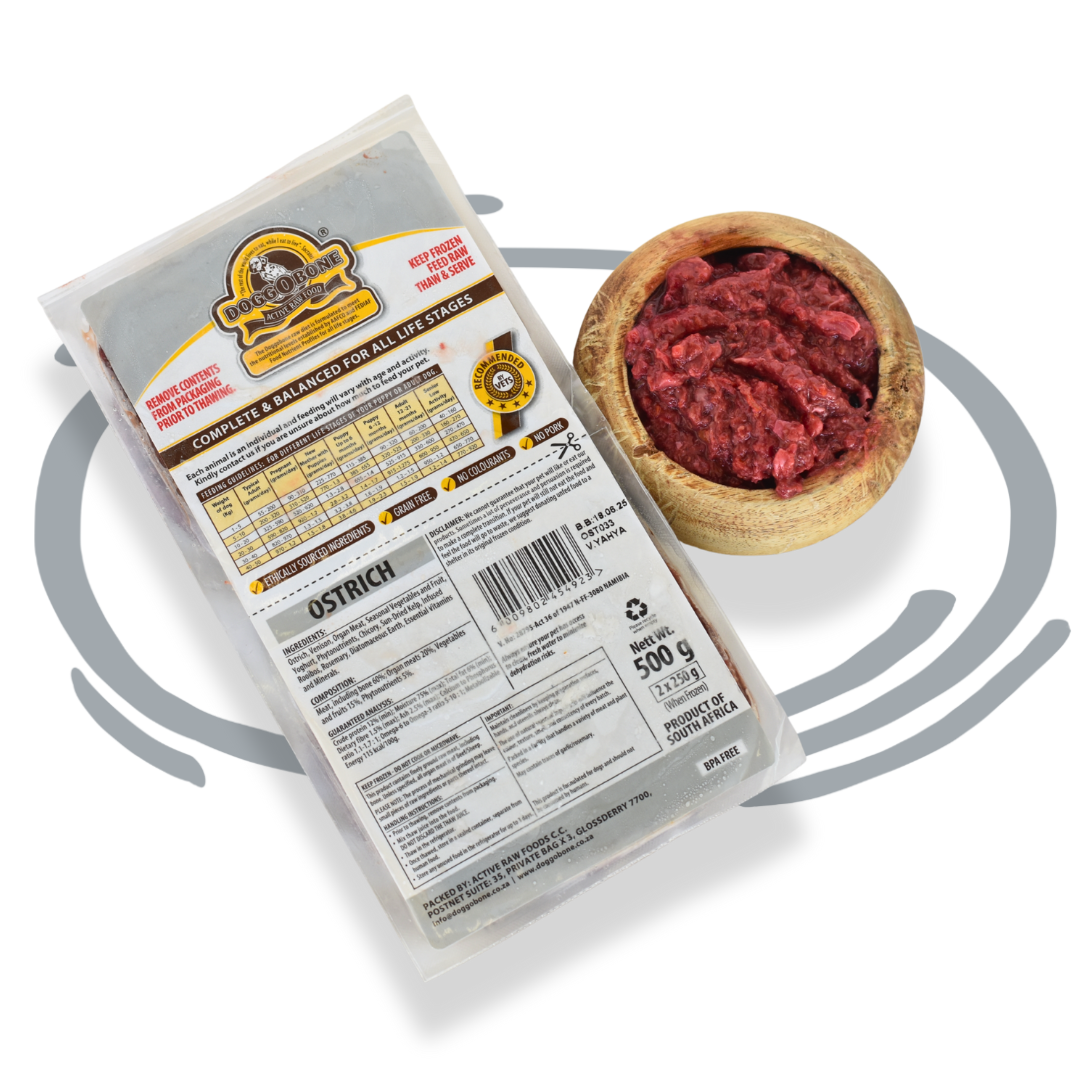 Doggobone Ostrich raw food