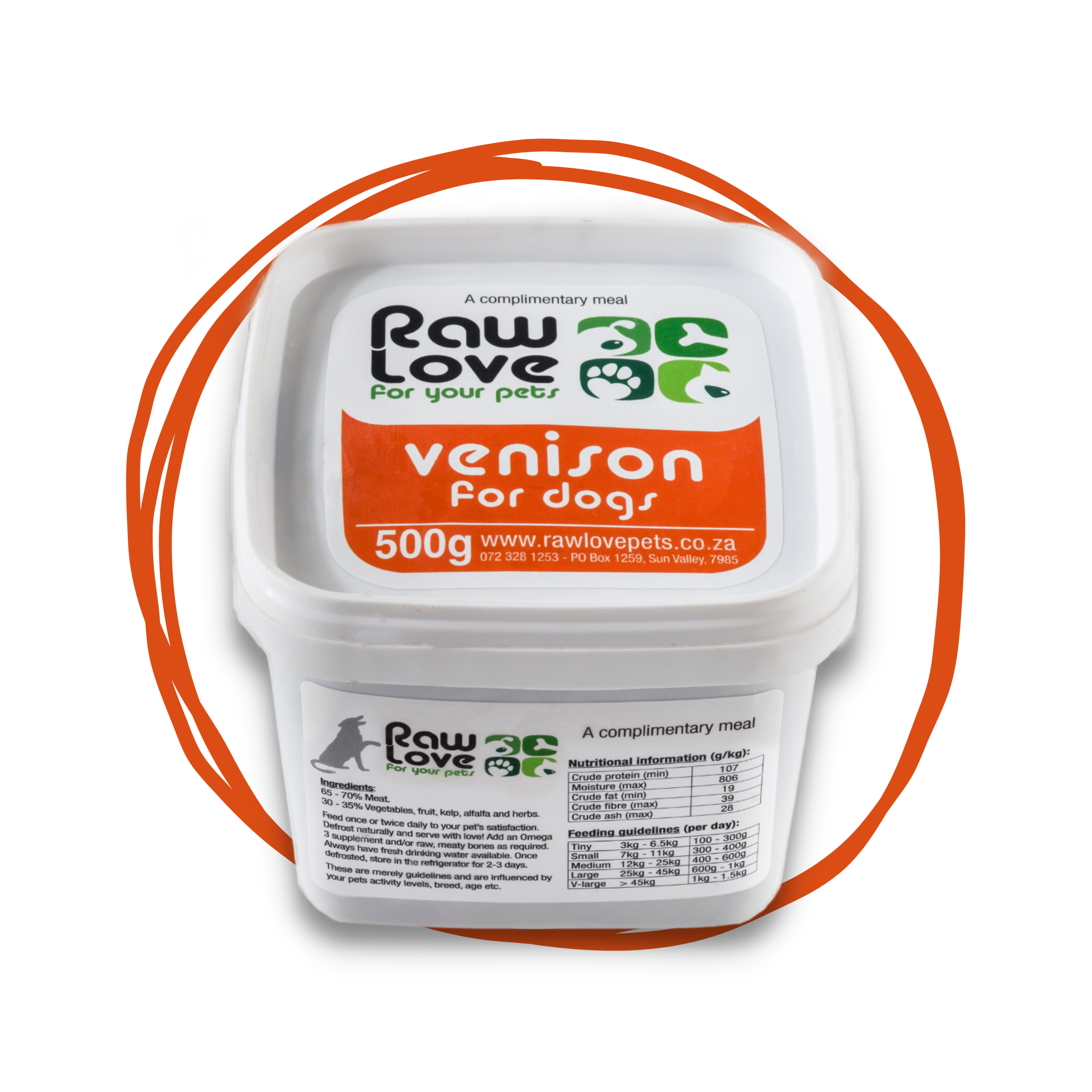 Raw Love Venison Meal RawFedPets